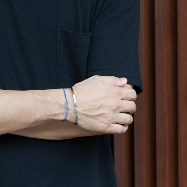 Alavel 選べる アンクレット ブレスレット ペア販売 ビーズ付きイニシャルミニチャーム APZ0016