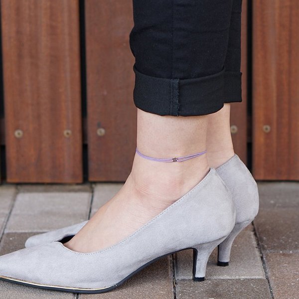 Alavel 選べる アンクレット ブレスレット ペア販売 ビーズ付きイニシャルミニチャーム APZ0016