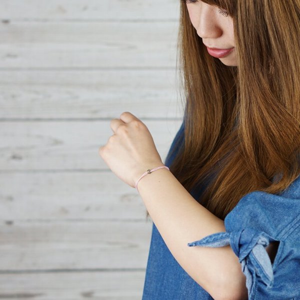 Alavel 選べる アンクレット ブレスレット ペア販売 ビーズ付きイニシャルミニチャーム APZ0016