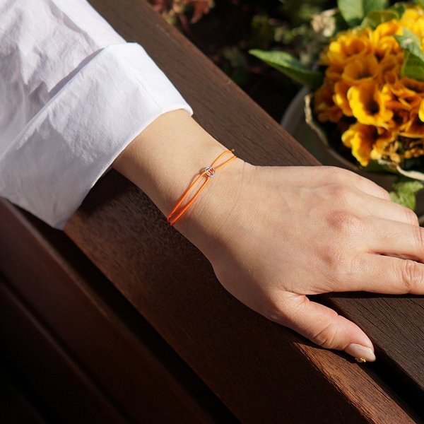 Alavel 選べる アンクレット ブレスレット ペア販売 ビーズ付きイニシャルミニチャーム APZ0016