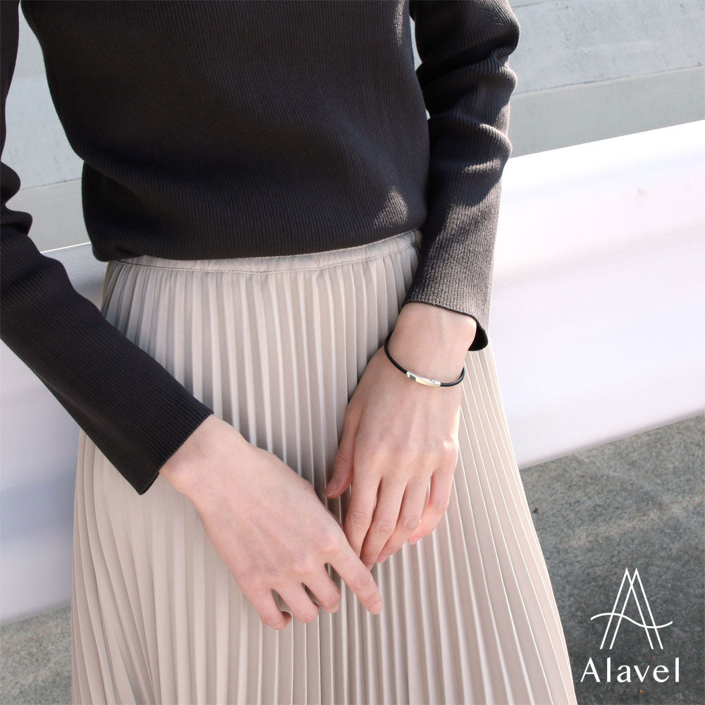 Alavel 選べる 革 レザー 誕生石 1連 ブレスレット ペア販売 ABYレザー 2.5mm APZ4038