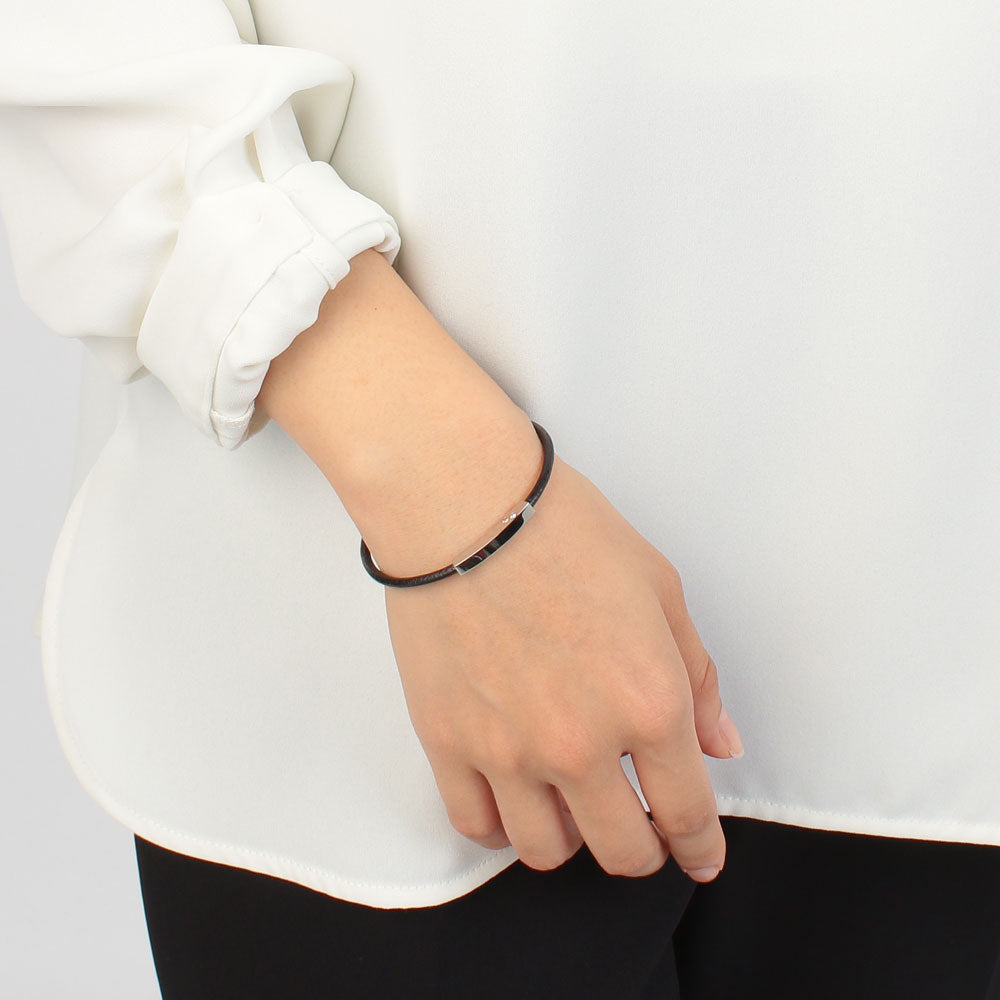 Alavel 選べる 革 レザー 誕生石 1連 2連 ブレスレット ペア販売 ABYレザー 2.5mm APZ4038