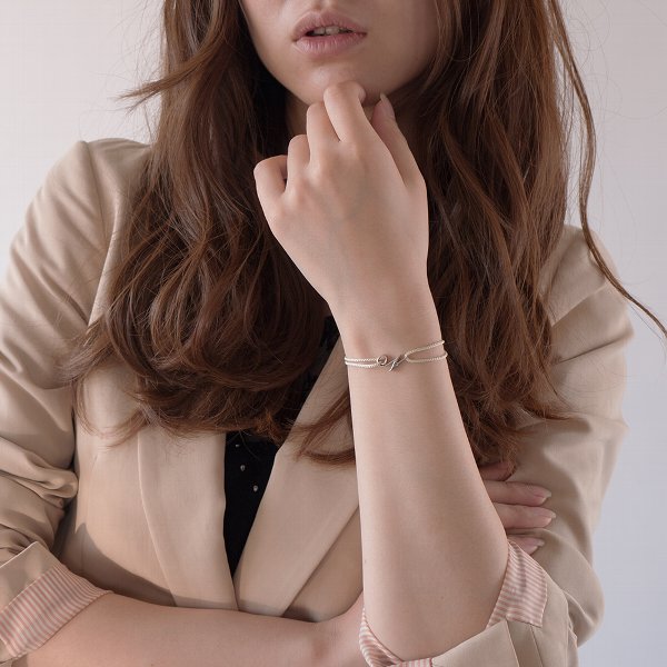 Alavel 選べる 誕生石 ブレスレット ペア販売 イニシャル APZ9001