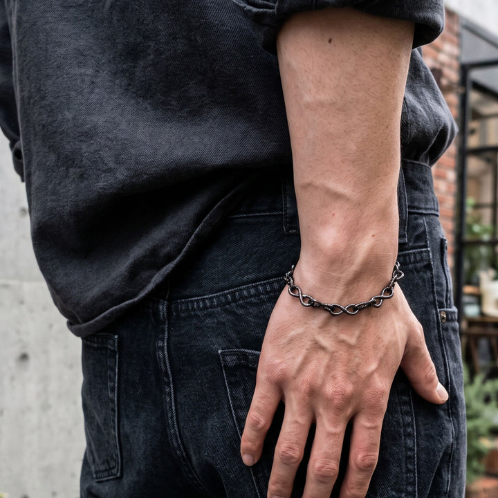Alavel インフィニティ ループ チェーン ブレスレット [2本セット販売] Infinity Loop Chain Bracelet AP1015