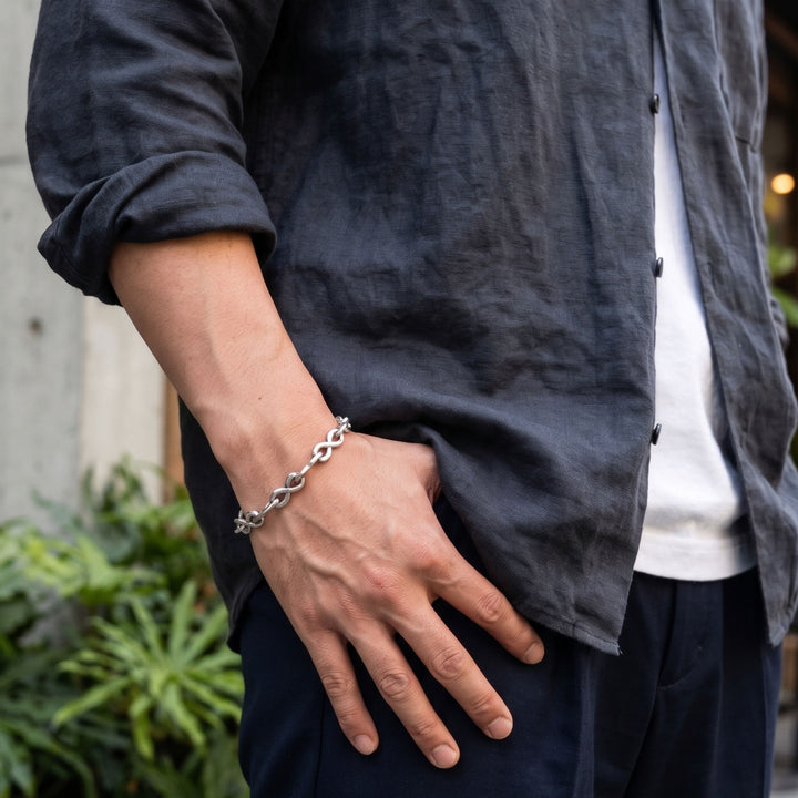 Alavel インフィニティ ループ チェーン ブレスレット [2本セット販売] Infinity Loop Chain Bracelet AP1015