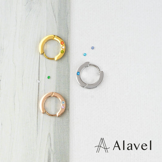 Alavel 選べる 誕生石 マルチ ストーン ピアス ペア販売 Multi Stone APE0251