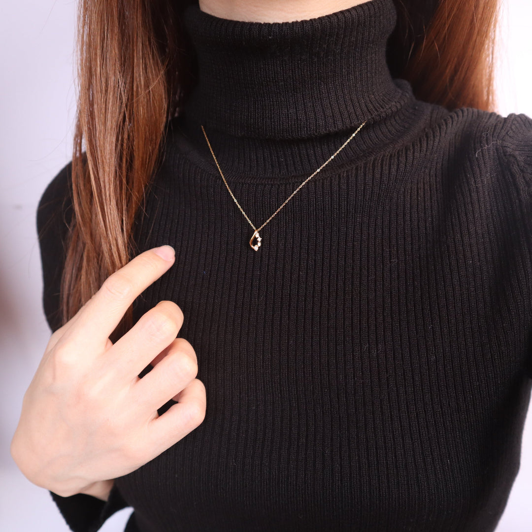 [送料無料] Alavel ドロップ ネックレス キュービックジルコニア PUPE004