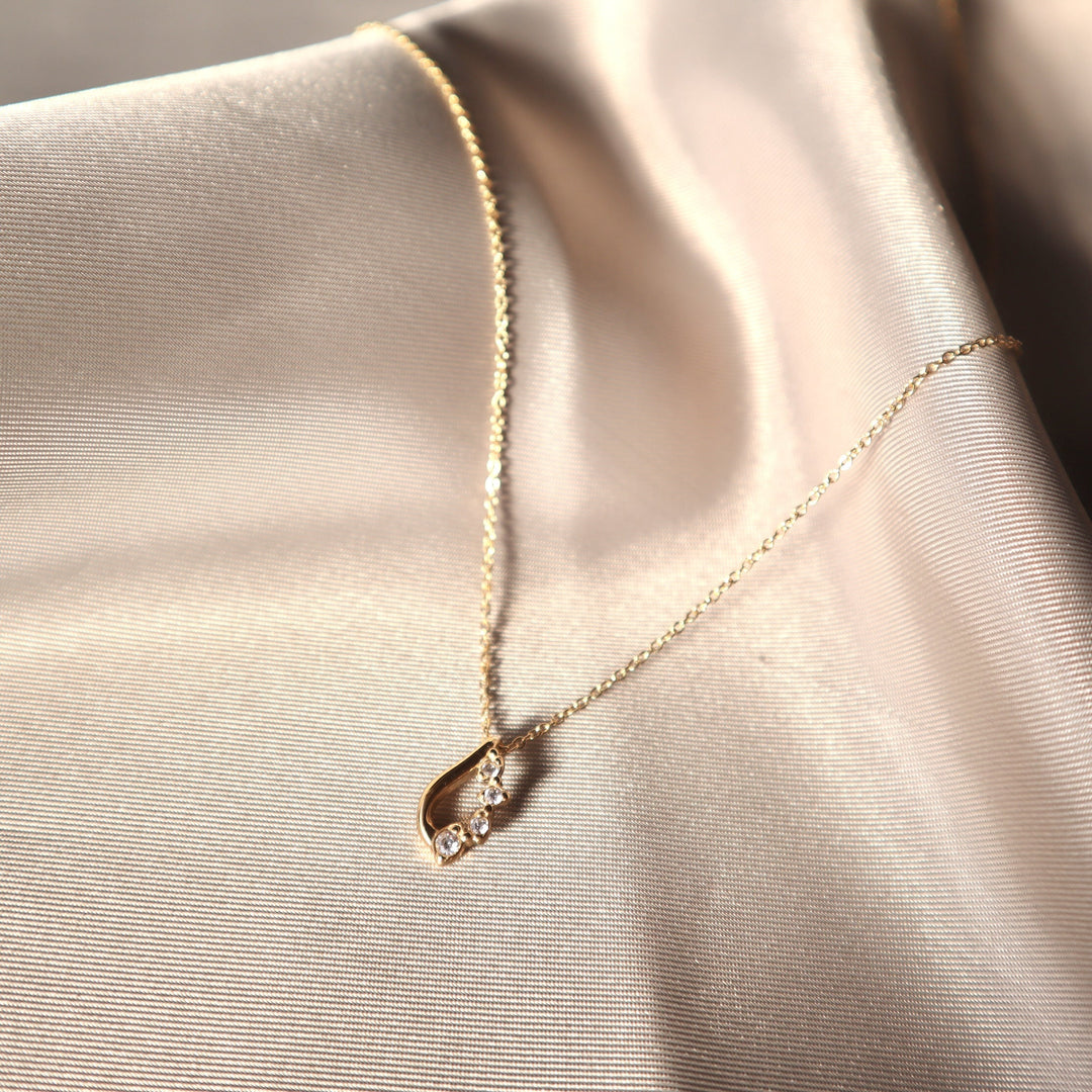 [送料無料] Alavel ドロップ ネックレス キュービックジルコニア PUPE004