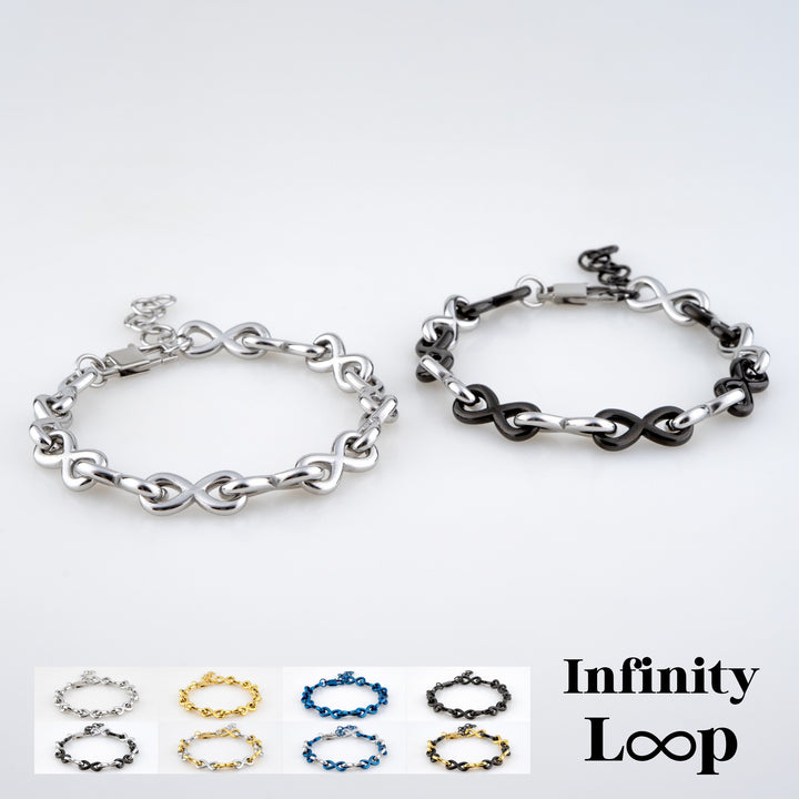 Alavel インフィニティ ループ チェーン ブレスレット [2本セット販売] Infinity Loop Chain Bracelet AP1015