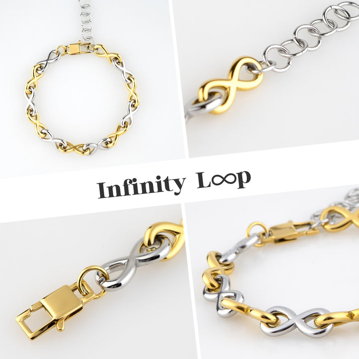 Alavel インフィニティ ループ チェーン ブレスレット [2本セット販売] Infinity Loop Chain Bracelet AP1015