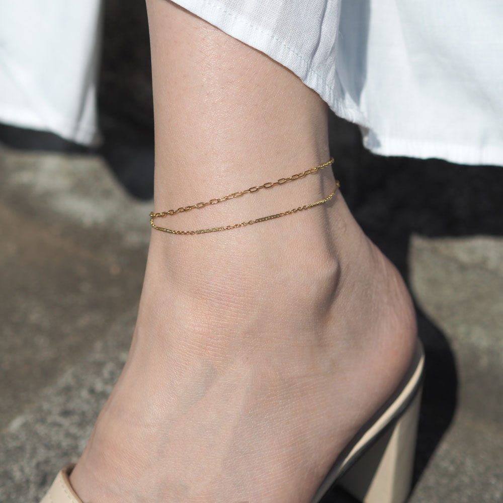 [送料無料] Alavel デザイン チェーン アンクレット ANK6122