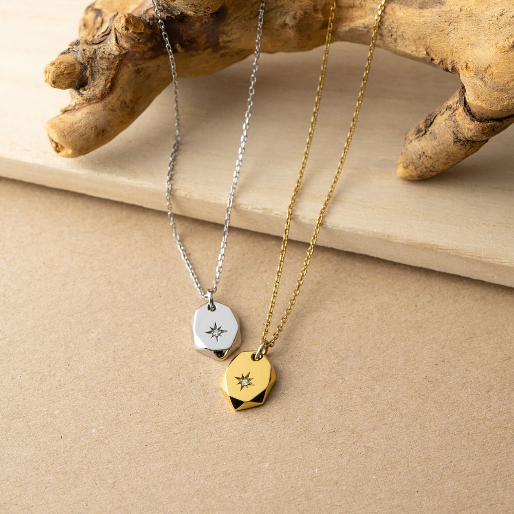 Alavel 選べる メタルカットネックレス ヘプタゴン 二本 セット販売 PUPE095-096