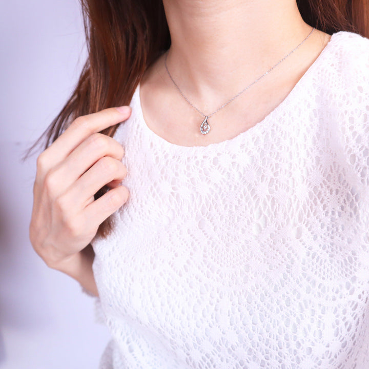 [送料無料] Alavel ドロップ ネックレス キュービックジルコニア PUPE003