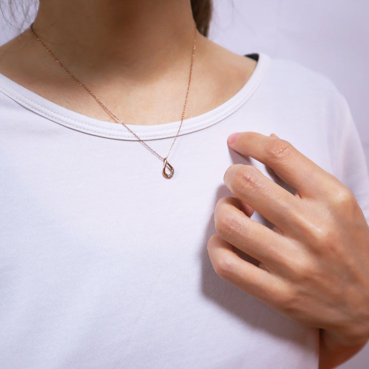 [送料無料] Alavel ドロップ ネックレス キュービックジルコニア PUPE001