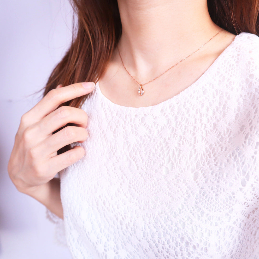 [送料無料] Alavel ドロップ ネックレス キュービックジルコニア PUPE001