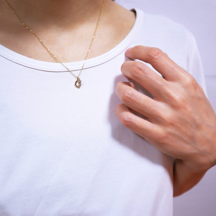 [送料無料] Alavel ドロップ ネックレス キュービックジルコニア PUPE004