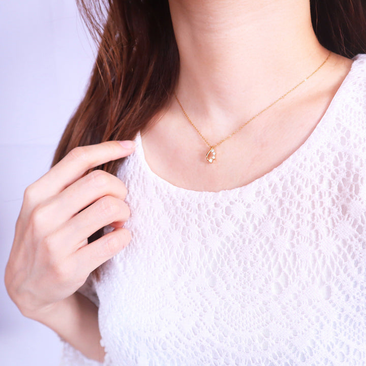 [送料無料] Alavel ドロップ ネックレス キュービックジルコニア PUPE004