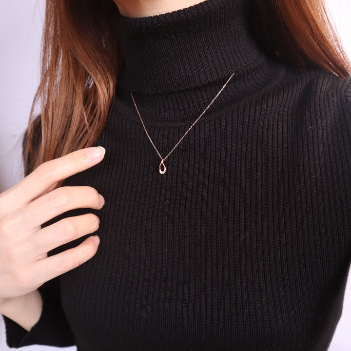 [送料無料] Alavel ドロップ ネックレス キュービックジルコニア PUPE001