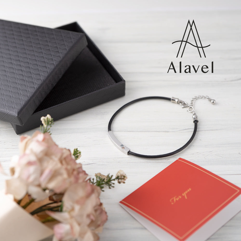 Alavel 選べる 革 レザー 誕生石 1連 ブレスレット ペア販売 ABYレザー 2.5mm APZ4038