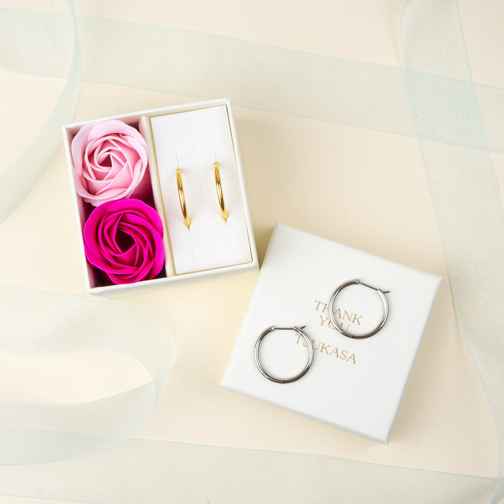 [送料無料] Alavel フープピアス ラウンド Lサイズ 両耳用 PUPS013