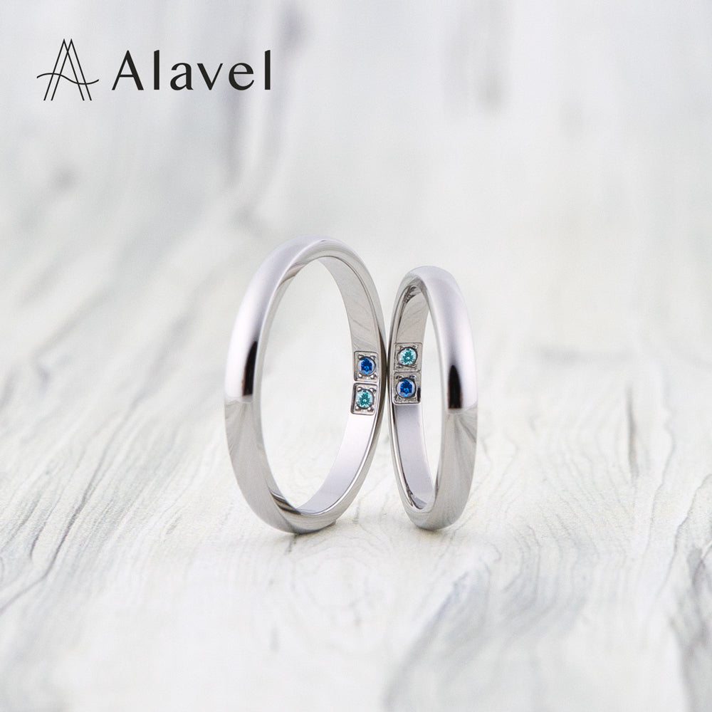 Alavel 選べる 2ストーン リング ペア販売 BPS APR001-SH