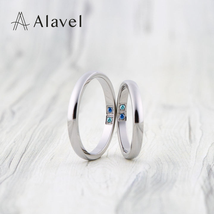 Alavel 選べる 2ストーン リング ペア販売 BPS APR001-SH