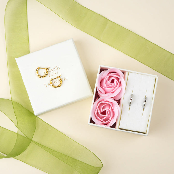 [送料無料] Alavel フープピアス ツイスト Sサイズ 両耳用 PUPS023