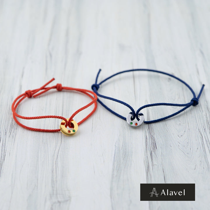 Alavel 選べる 誕生石 マルチ ストーン アンクレット ペア販売 Multi Stone APP0252