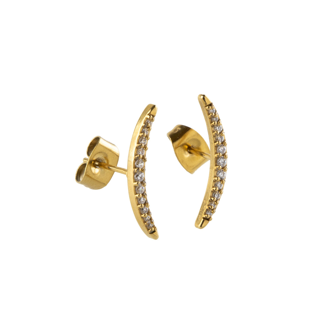 [送料無料] Alavel キュービックジルコニア ルナアーク ピアス PUPS141