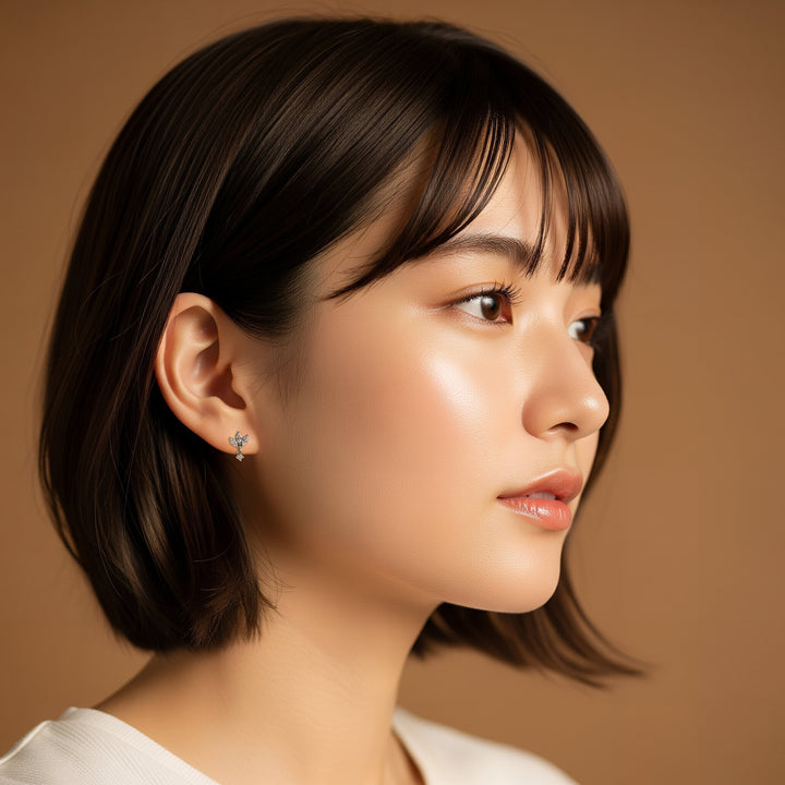 [送料無料] Alavel キュービックジルコニア ペタルドロップ ピアス PUPS142