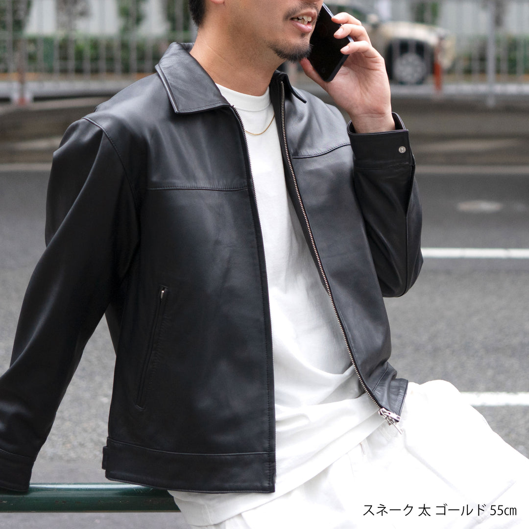 Alavel シンプルネックレスチェーン アンカー・キヘイ・スネーク　一本単品販売 メンズ