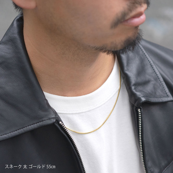 Alavel シンプルネックレスチェーン アンカー・キヘイ・スネーク　一本単品販売 メンズ