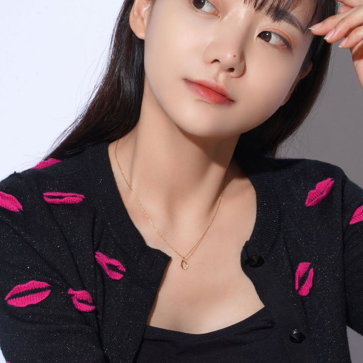 [送料無料] Alavel ドロップ ネックレス キュービックジルコニア PUPE001