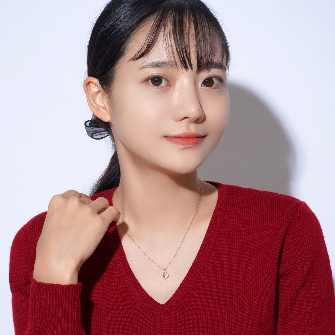 [送料無料] Alavel ドロップ ネックレス キュービックジルコニア PUPE001