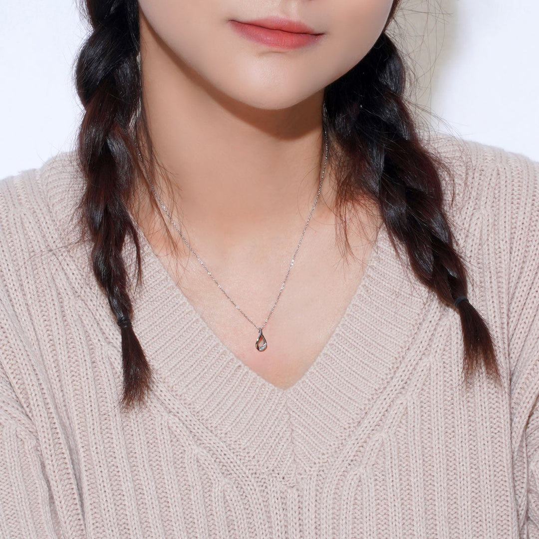 [送料無料] Alavel ドロップ ネックレス キュービックジルコニア PUPE001