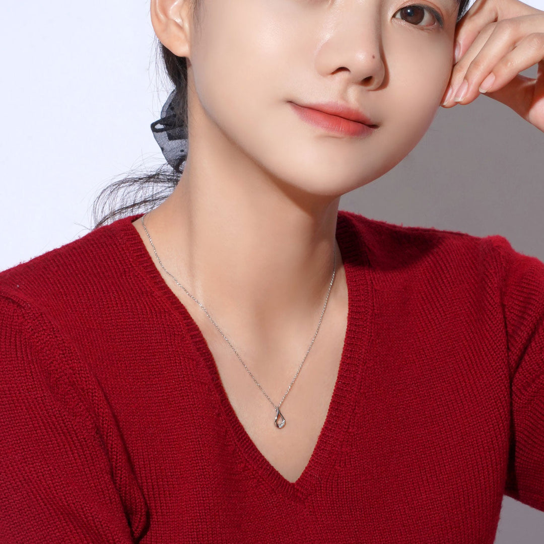 [送料無料] Alavel ドロップ ネックレス キュービックジルコニア PUPE001