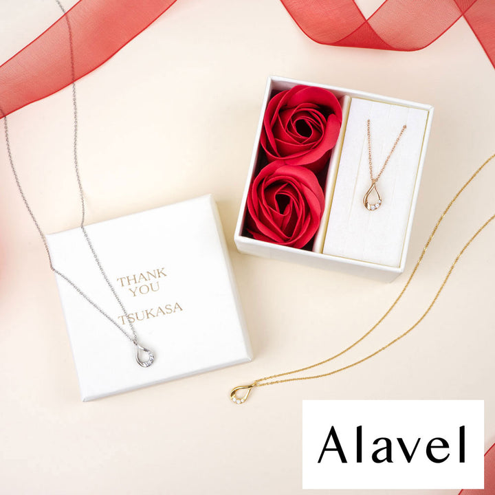 [送料無料] Alavel ドロップ ネックレス キュービックジルコニア PUPE001