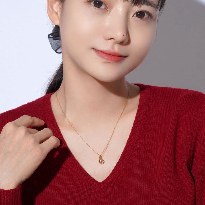 [送料無料] Alavel ドロップ ネックレス キュービックジルコニア PUPE003