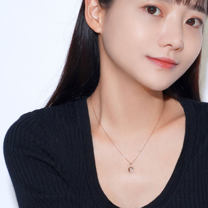 [送料無料] Alavel ドロップ ネックレス キュービックジルコニア PUPE003