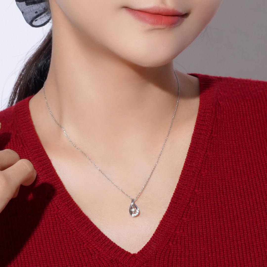 [送料無料] Alavel ドロップ ネックレス キュービックジルコニア PUPE003