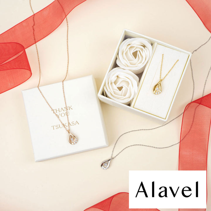 [送料無料] Alavel ドロップ ネックレス キュービックジルコニア PUPE003