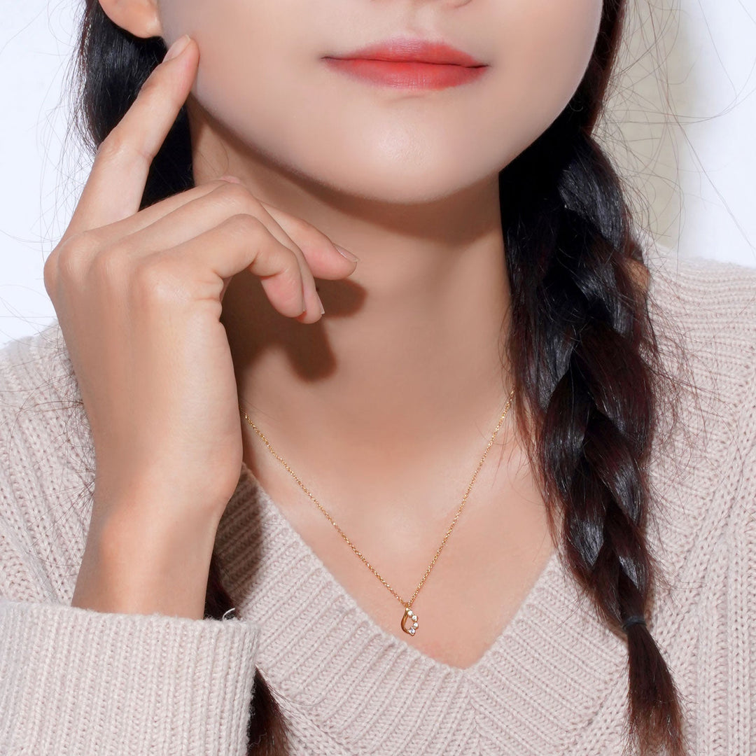 [送料無料] Alavel ドロップ ネックレス キュービックジルコニア PUPE004