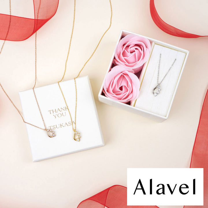 [送料無料] Alavel ドロップ ネックレス キュービックジルコニア PUPE004