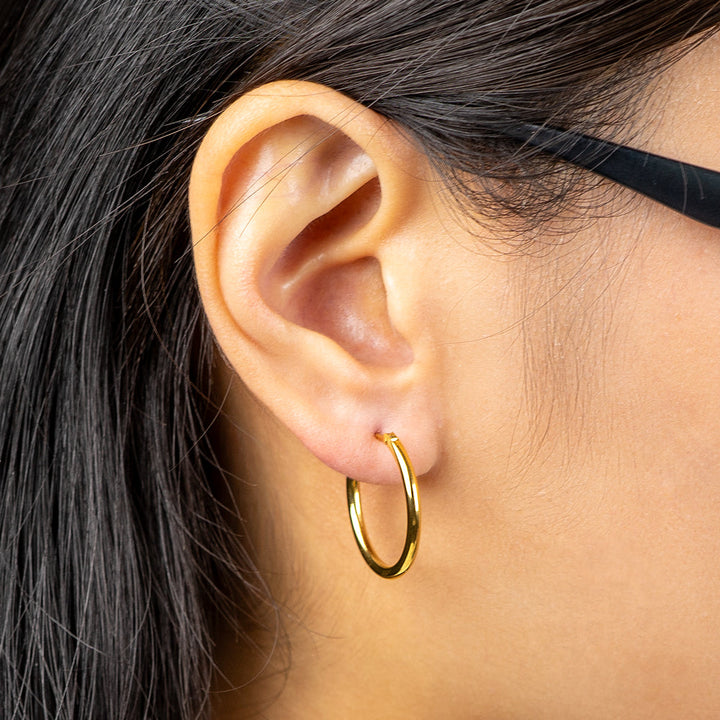 [送料無料] Alavel フープピアス ラウンド Lサイズ 両耳用 PUPS013