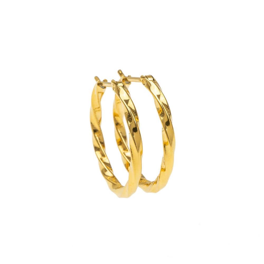 [送料無料] Alavel フープピアス ツイスト Lサイズ 両耳用 PUPS015