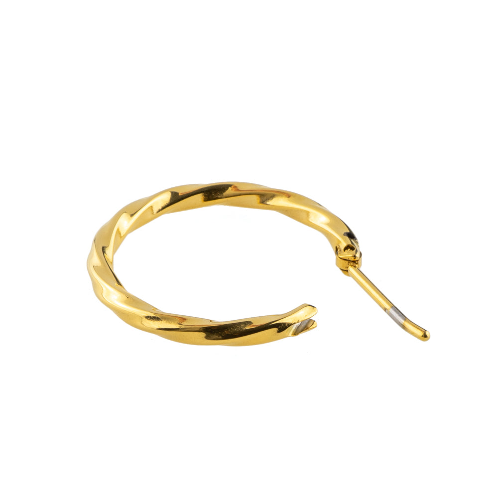 [送料無料] Alavel フープピアス ツイスト Lサイズ 両耳用 PUPS015