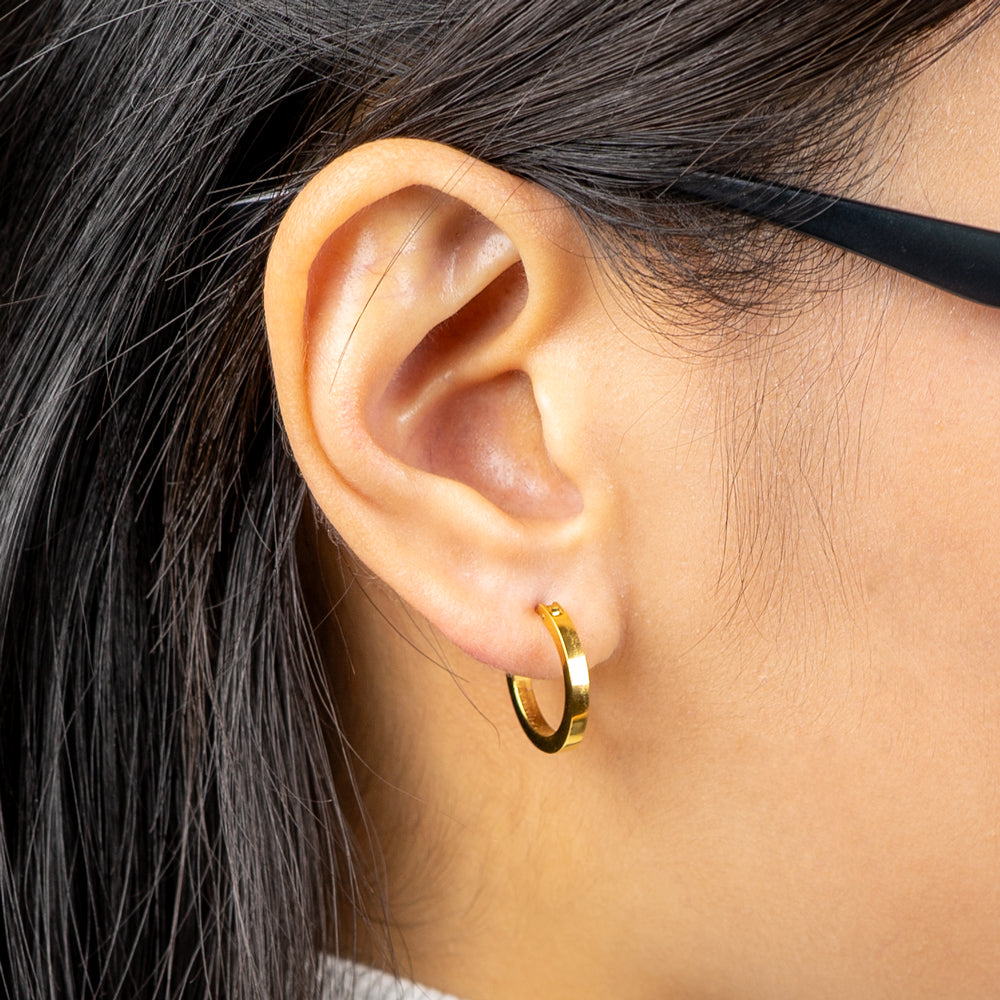 [送料無料] Alavel フープピアス スクエア Mサイズ 両耳用 PUPS016