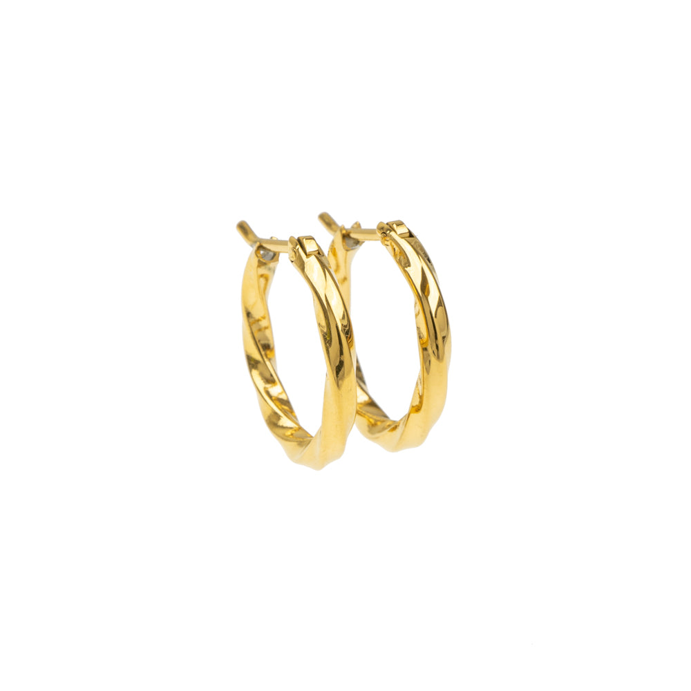 [送料無料] Alavel フープピアス ツイスト Mサイズ 両耳用 PUPS019