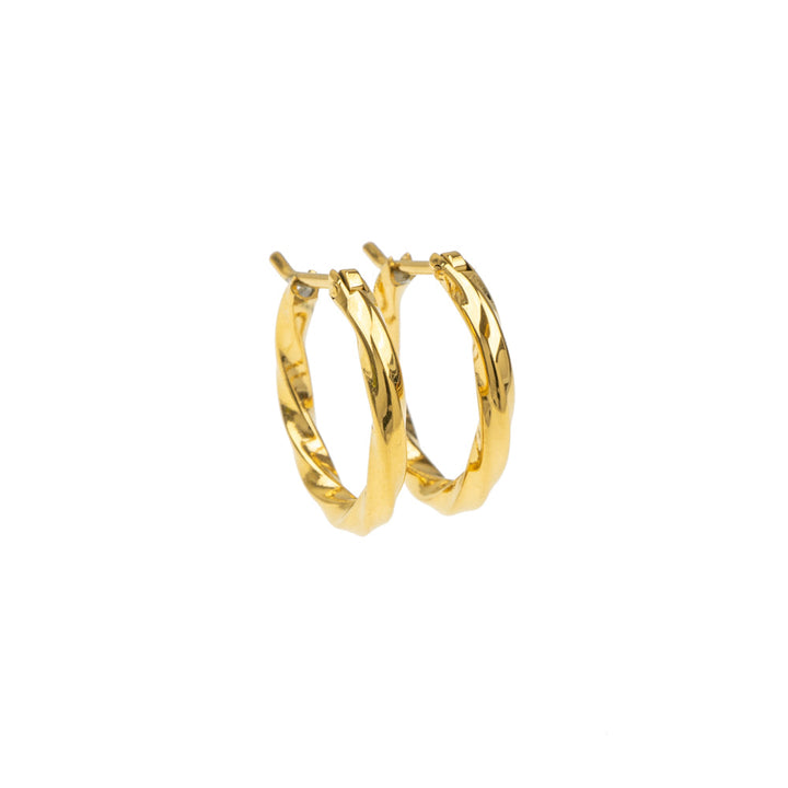 [送料無料] Alavel フープピアス ツイスト Mサイズ 両耳用 PUPS019