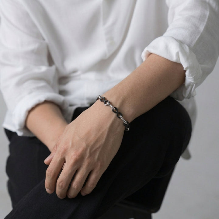 Alavel インフィニティ ループ チェーン ブレスレット [2本セット販売] Infinity Loop Chain Bracelet AP1015